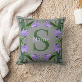Cojín Decorativo Monograma personalizado con tu nombre inicial Flor