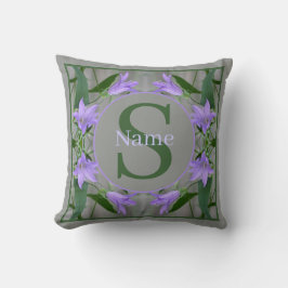 Cojín Decorativo Monograma personalizado con tu nombre inicial Flor