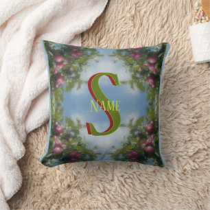 Cojín Decorativo Monograma Personalizado Con Tu Nombre Y Letra Inic