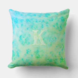 Cojín Decorativo Monograma personalizado costero grunge texturizado