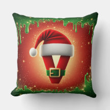 Monograma personalizado de Navidad V con sombrero 
