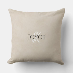 Cojín Decorativo Monograma personalizado del faro naumático Beige