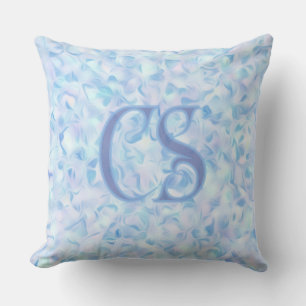 Cojín Decorativo Monograma personalizado Flor de Lilac Pétalo Forma