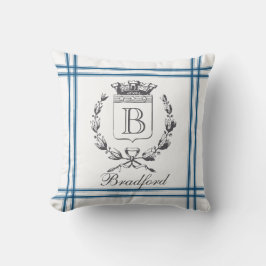 Cojín Decorativo Monograma personalizado francés de estilo vintage