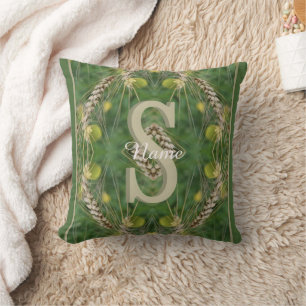 Cojín Decorativo Monograma Personalizado Tu Nombre Inicial Arte de