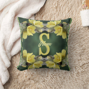 Cojín Decorativo Monograma Personalizado Tu Nombre Inicial Mullein