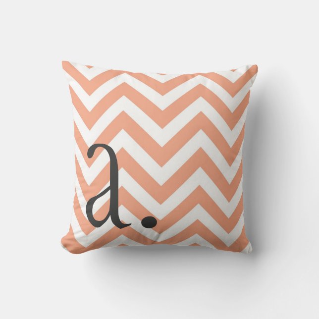 Cojín Decorativo Monograma Pillow Chevron (Anverso)