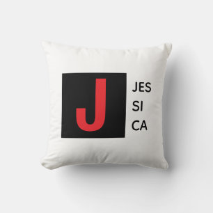 Cojín Decorativo Monograma profesional elegante moderno nombre