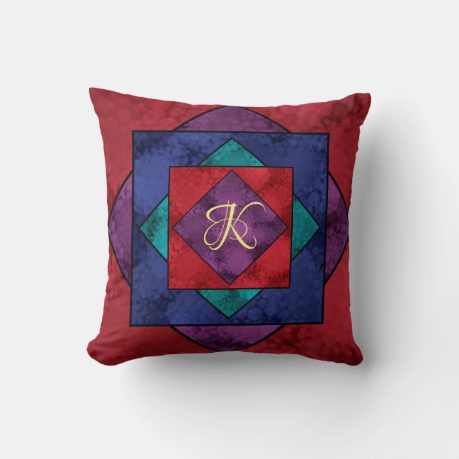 Cojín Decorativo Monograma Quilt Square (Anverso)