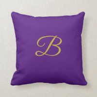 Monograma Royal Purple & Gold Color