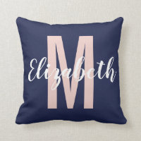 Monograma simple de escritura de mano rosa Rubor a