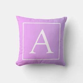 Cojín Decorativo Monograma simple | Ombre rosa/morado sutil