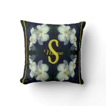 Monograma tu nombre con inicial Clematis Arte flor