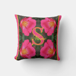 Cojín Decorativo Monograma tu nombre con la inicial Arte de Rosa Pe