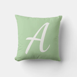 Cojín Decorativo Monograma verde claro
