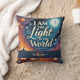 Cojín Decorativo Monograma vibrante biblia cristiana de Halloween v