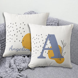 Cojín Decorativo Monograma y nombre del Personalizado del estilo Bo