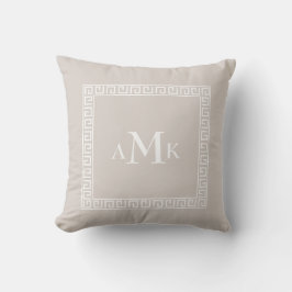Cojín Decorativo Monogramado Buttercream Greek Key