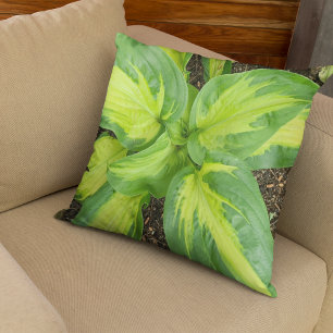Cojín decorativo monogramado de Hosta Verde Vibran