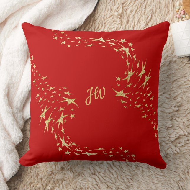 Cojín decorativo Monogramado de las estrellas de o (Manta)