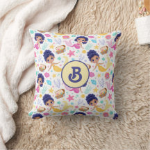 Cojín decorativo Monogramado Mermaid Life