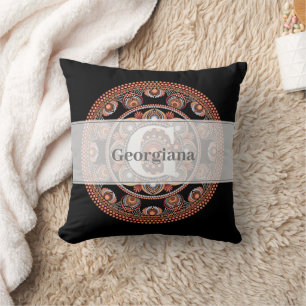 Cojín Decorativo Monogramado Safari Sunset Bohemian Dot Mandala