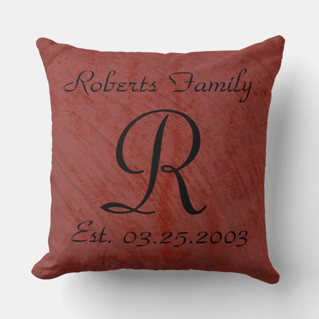 Cojín Decorativo Monogramas Faux Finies Patrones (Anverso)