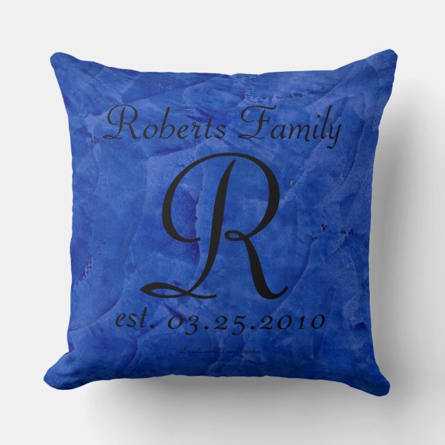 Cojín Decorativo Monogramas Faux Finies Patrones (Anverso)