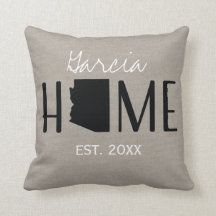 Monogramed Burlap Home State Arizona |
