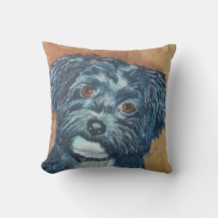 COJÍN DECORATIVO MONOGRAMED CUTIE HAVANESE NEGRO