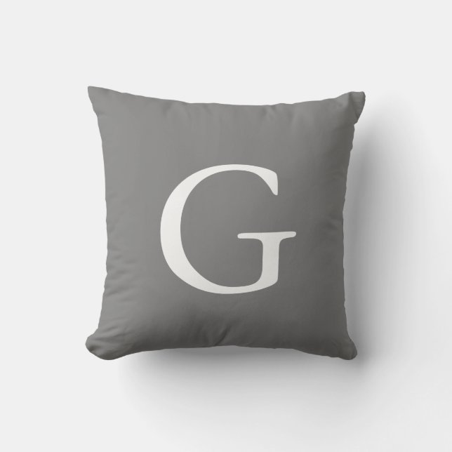 Cojín Decorativo Monogrammed Gray (Anverso)