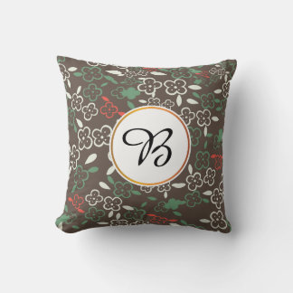 Cojín Decorativo monogramo y flor