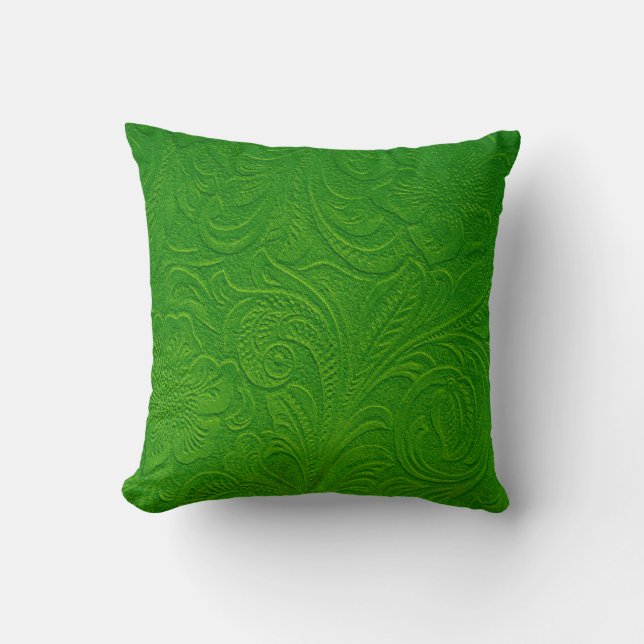 Cojín Decorativo Monotones verdes Floral Sweather Look (Anverso)