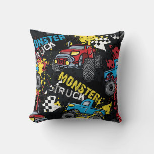 Cojín Decorativo Monster Car: Resumen del patrón infantil