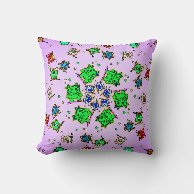 Cojín Decorativo monster cartoon cutees (Anverso)