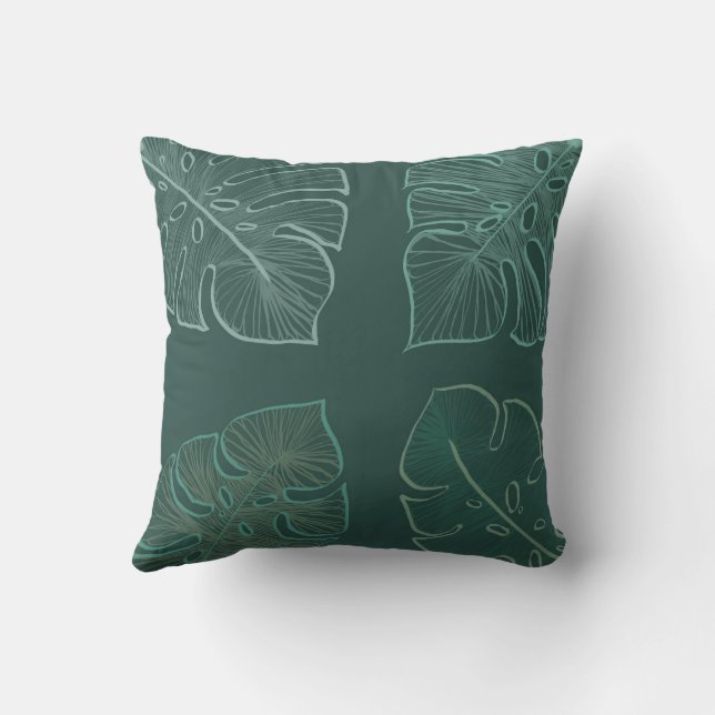 Cojín decorativo Monstera (Reverso)