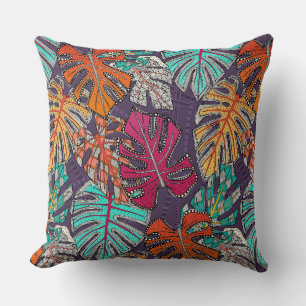Cojín Decorativo monstera deliciosa plum