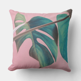 Cojín Decorativo Monstera en rosa