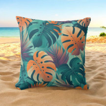 Monstera Flores Tropicales Boho Watercolor Botanic