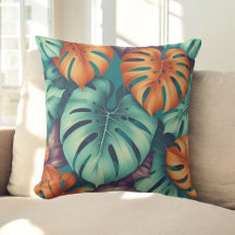 Monstera Flores Tropicales Boho Watercolor Botanic