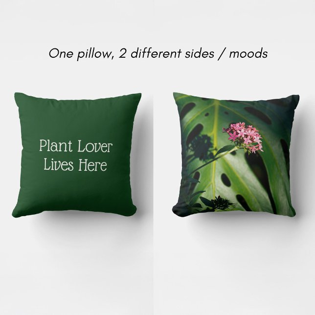 Cojín Decorativo Monstera Leaf Botanical Plant Lover Lives Here (Subido por el creador)