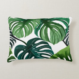 Cojín Decorativo Monstera Leaves Modern Watercolor Botanical