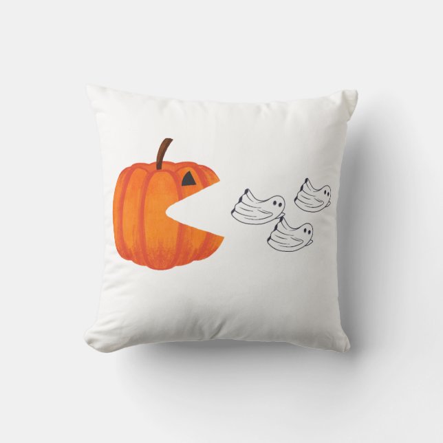 Cojín Decorativo Monstruo de calabaza contra fantasmas - ¡Halloween (Anverso)