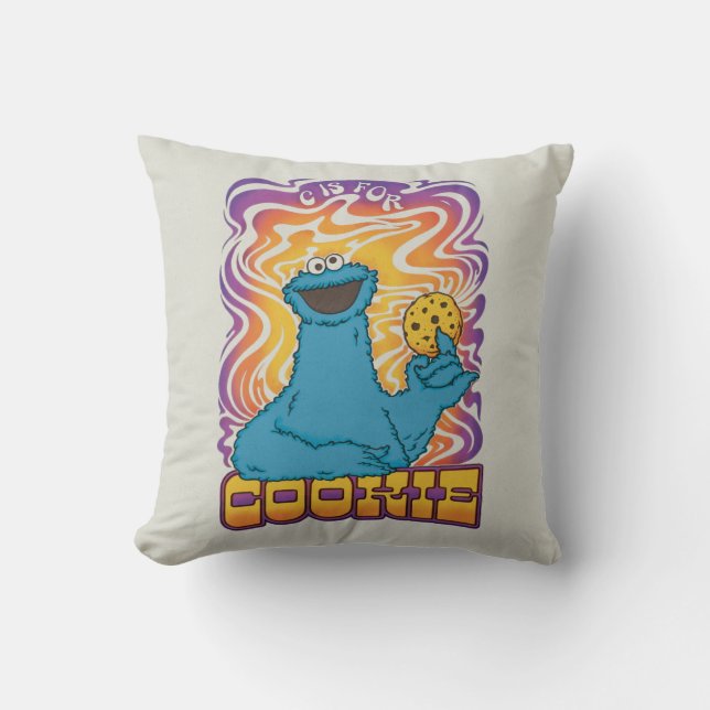 Cojín Decorativo Monstruo de las Galletas | Psicodélico (Anverso)