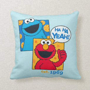 Cojín Decorativo Monstruo de las Galletas y Elmo   Ja Ja Sí