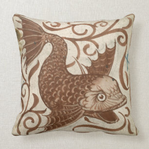 Cojín Decorativo Monstruo de mar (w/c en el papel)