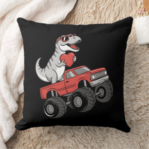Cojín Decorativo Monstruo de montura de dinosaurio el día de San Va