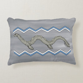 Cojín Decorativo Monstruo del lago canadiense y Zigzags