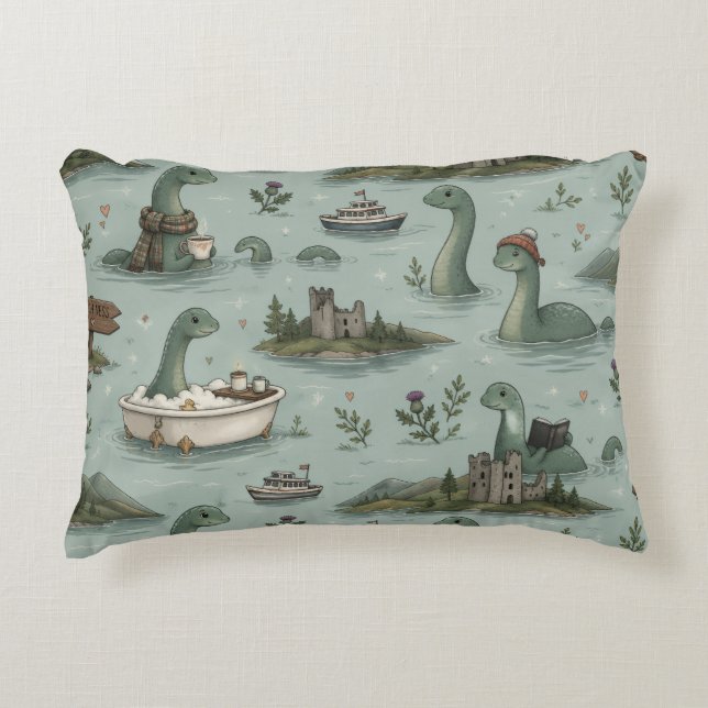 Cojín Decorativo Monstruo del lago Ness (Anverso)