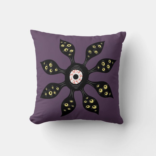 Cojín Decorativo Monstruo del Ojo Malvado Creepy Extraño Arte Gótic (Anverso)